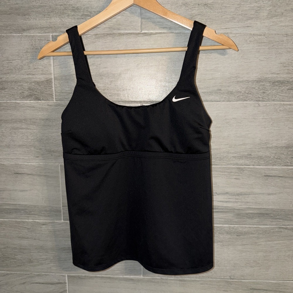 Nike Black Women's Tankini Swim Top Size Medium Padded